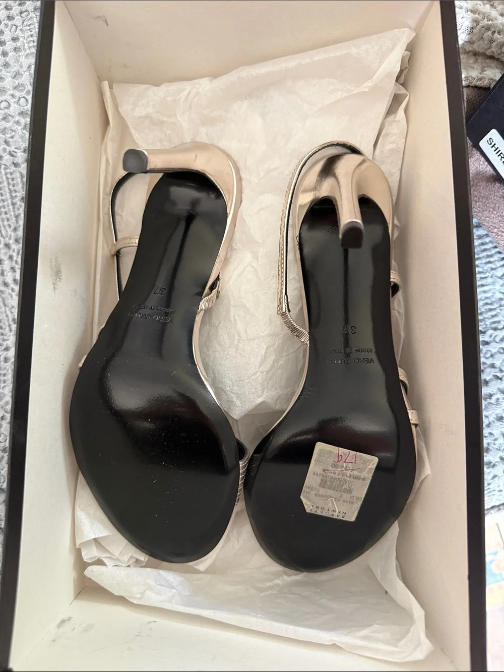 NIB Barneys NY Metallic Silver Women's Dress Heels